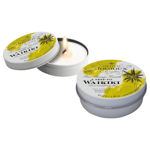 Petits Joujoux Waikiki - svijeća za masažu - kokos-ananas (43 ml)