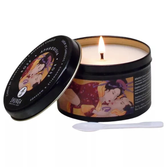 Shunga - Erotska masažna svijeća - pojačava želju - ruža (170ml)