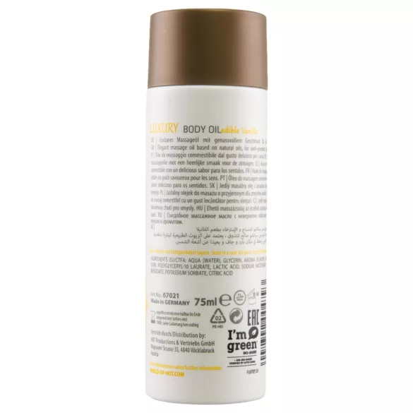 HOT - Shiatsu Luxury - jestivo ulje za masažu - vanilija (75 ml)