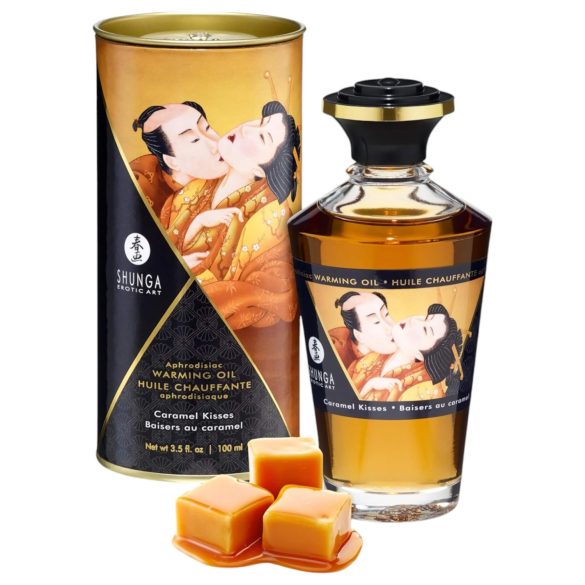 Shunga - Uljni masažni gel s efektom zagrijavanja - karamela (100ml)