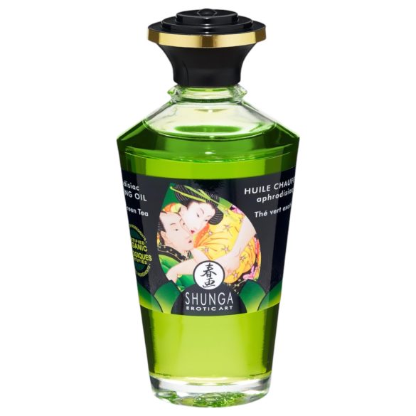 Shunga - zagrijavajuće ulje za masažu - zeleni čaj (100ml)