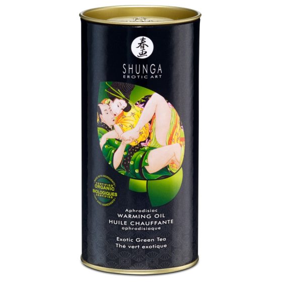 Shunga - zagrijavajuće ulje za masažu - zeleni čaj (100ml)