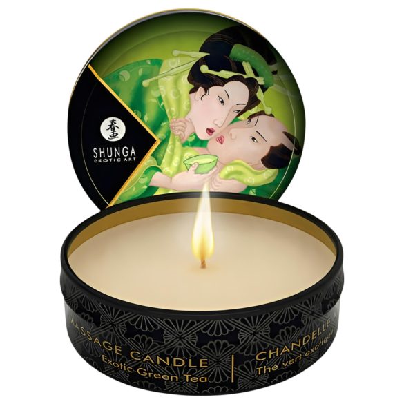 Shunga - mirisna masažna svijeća - zeleni čaj (30ml)