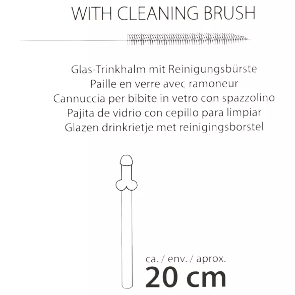 Straw Willy - čaša slamka s penisom - prozirna - 4 komada