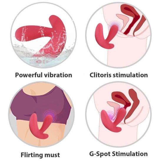 Cotoxo Saddle - punjivi vibrator za prostatu na daljinsko upravljanje (crveni)