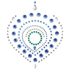   Svjetlucavi dijamanti intimni set nakita - 3 dijela (zeleno-plavi)