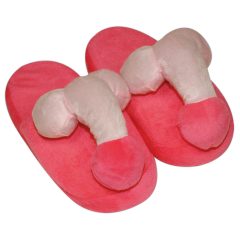Pink plišane papuče u obliku penisa