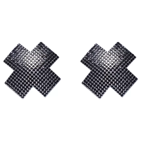 Cottelli - ukrasne naljepnice za bradavice s cirkonima - crne