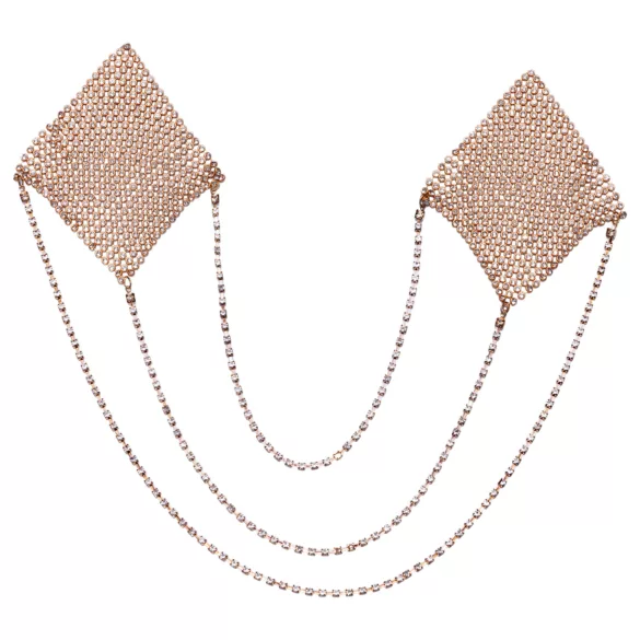 Cottelli - naljepnice za bradavice s lancem - zlatna