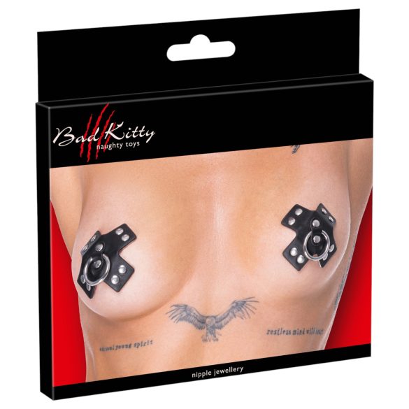 Cottelli - piercing naljepnica za bradavice (crna)
