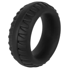   Pulselock Forge - silikonski prsten za penis s uzorkom profila gume (crni) - 35 mm.