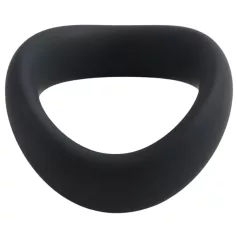   Pulselock Cocktura - uvijeni silikonski prsten za penis (crni) - 45 mm