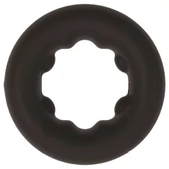   Pulselock Cocktura - točkasti silikonski prsten za penis (crni) - 27 mm