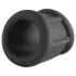 Pulselock Cocktura - rebrasti silikonski prsten za penis (crni) - 30 mm