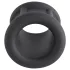 Pulselock Cocktura - rebrasti silikonski prsten za penis (crni) - 30 mm