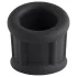 Pulselock Cocktura - rebrasti silikonski prsten za penis (crni) - 30 mm