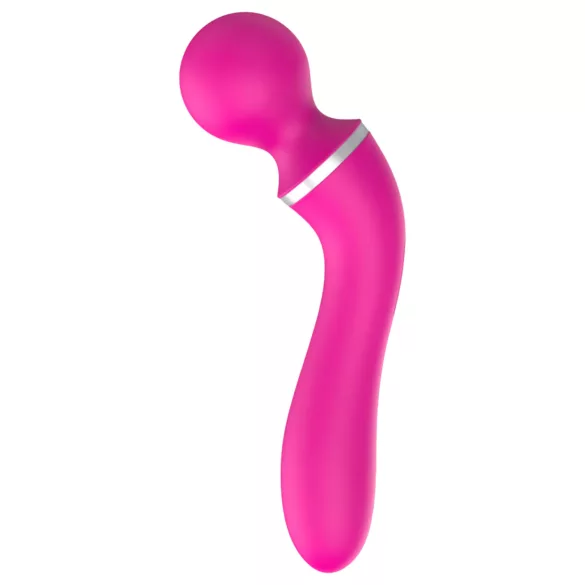 Lonely - 2u1 masažer i G-točka vibrator s 3 nastavka - rozi
