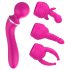 Usamljeni 2u1 – masažer i G-točka vibrator s 3 nastavka (ružičasti)