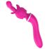 Usamljeni 2u1 – masažer i G-točka vibrator s 3 nastavka (ružičasti)