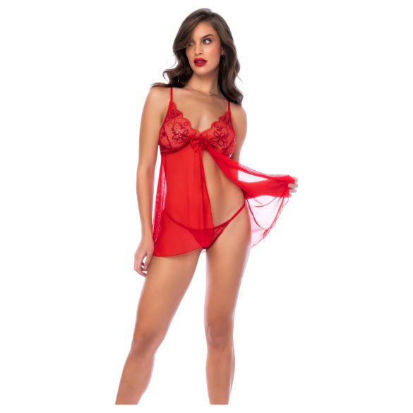 Mapalé - čipkasti babydoll i tanga (crvena)