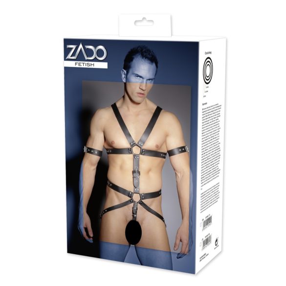 ZADO - kožni body s remenjem - za muškarce