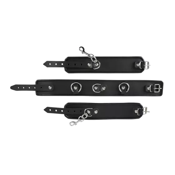 ZADO - Ovratnik od prave kože s lisicama - crna