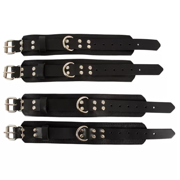 ZADO - set za vezanje za krevet - koža - crna