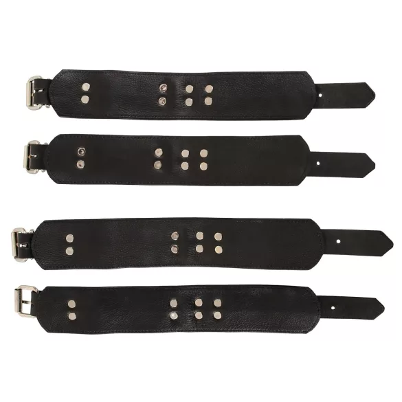 ZADO - set za vezanje za krevet - koža - crna