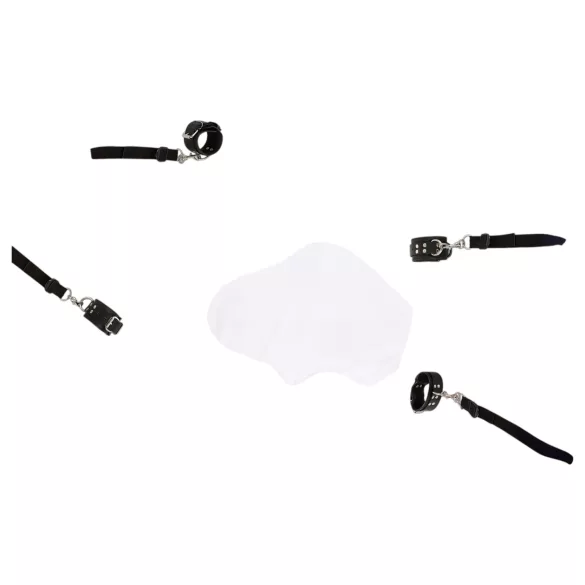 ZADO - set za vezanje za krevet - koža - crna