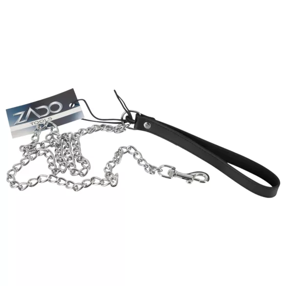 ZADO - metalni BDSM povodac za ogrlicu (srebrni)