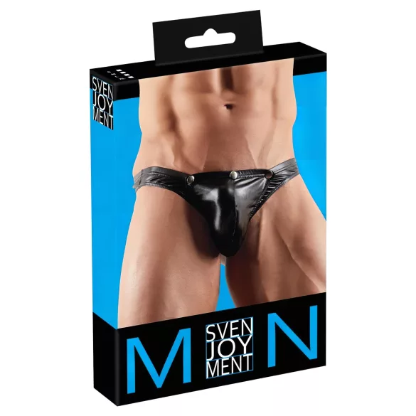 Svenjoyment - Tanga za muškarce s otvorenom stražnjicom (crna) - L