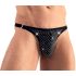 Svenjoyment - muška tanga s kristalima (crna) - M