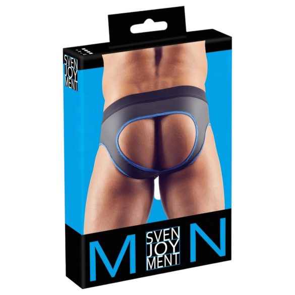 Svenjoyment - otvoreni jock donji veš (crno-plavo) - L