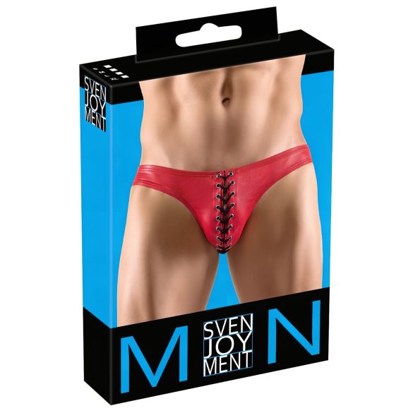 Svenjoyment - crne muške gaćice s crvenim vezicama