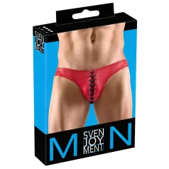 Svenjoyment - muške bokserice s vezicama - crvena boja - M