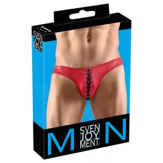 Svenjoyment - muške bokserice s vezicama - crvena boja - M