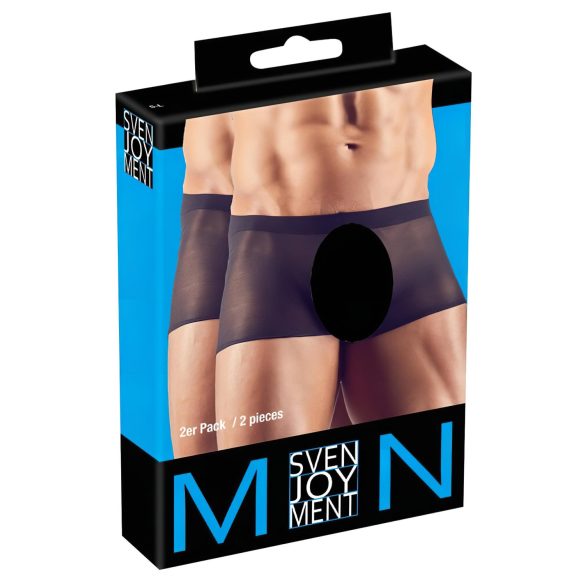 Svenjoyment prozirni bokser set - crni (2-dijelni) S-L