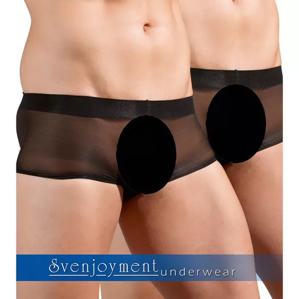 Svenjoyment - prozirni bokser set - crna - 2 dijela - S-L