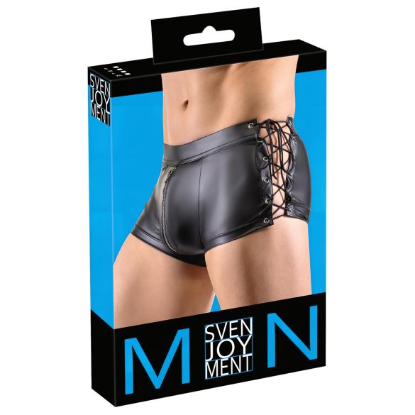 Svenjoyment - mat crni boxer s bočnim vezanjem - M