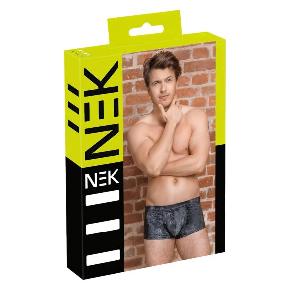 NEK - bokserice s uzorkom zmijske kože (crne)