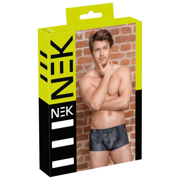 NEK - bokserice s uzorkom zmijske kože (crne) - M
