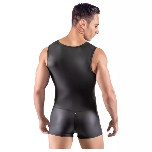 Svenjoyment - bezrukavni, kratki muški kombinezon (crni)