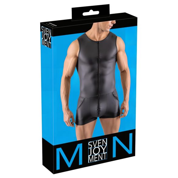 Svenjoyment - Bez rukava, kratki muški kombinezon (crni) - M