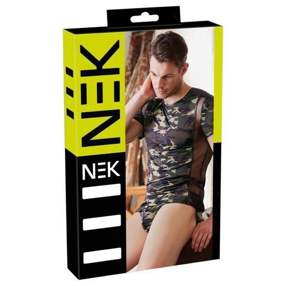 NEK - muška majica s uzorkom kamuflaže (zeleno-smeđa) - 2XL