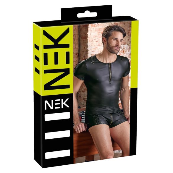NEK - Mat efekt, kratki rukavi, muška majica (crna) - XL