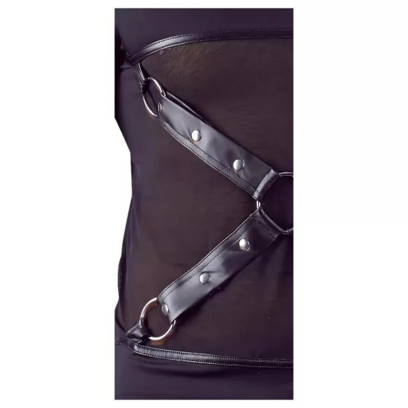 NEK - dugorukavni muški top s križnim trakama (crna)