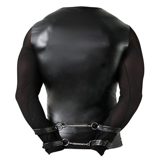 Svenjoyment - muški grudnjak, majica dugih rukava (crni) - M
