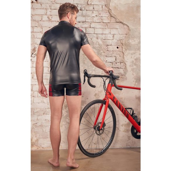 NEK - muška jakna s crvenim umecima i patentom (crna) - M