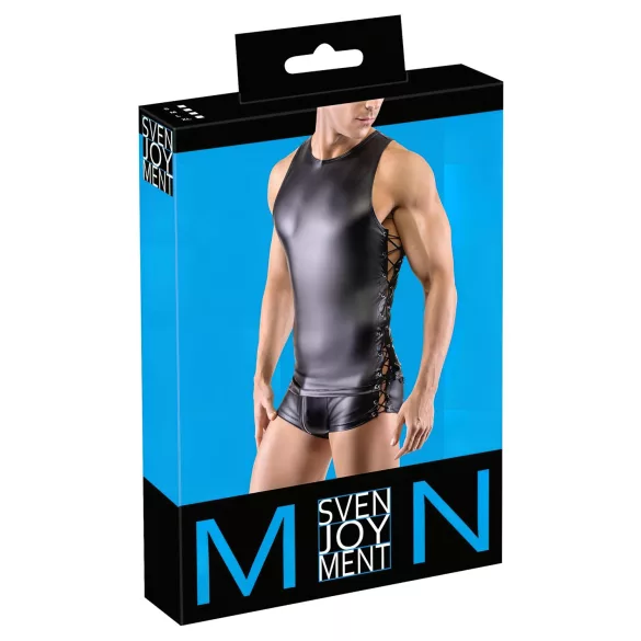 Svenjoyment - matična muška majica s bočnim vezicama (crna)