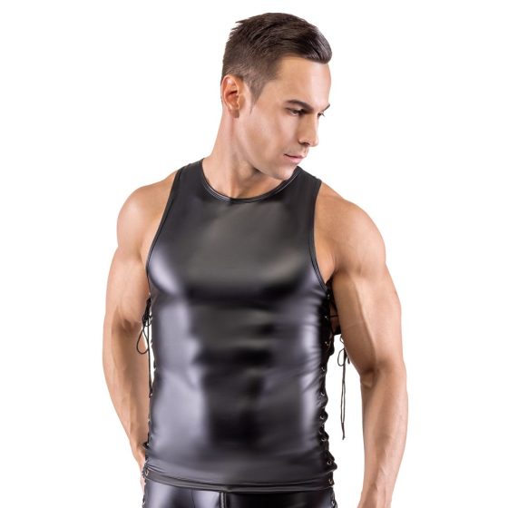Svenjoyment - mat muška majica na vezivanje sa strane (crna) - M